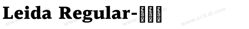 Leida Regular字体转换